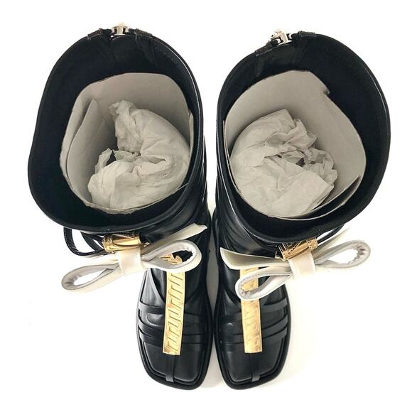 NIB Louis Vuitton Fornasetti A/W 2021 Runway LV Monogram Knee High Boots 37 - Picture 7 of 13